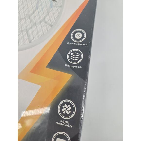 YsChois Electric Fly Swatter Bug Zapper Mosquito Zapper Racket White NEW In Box - Picture 8 of 11